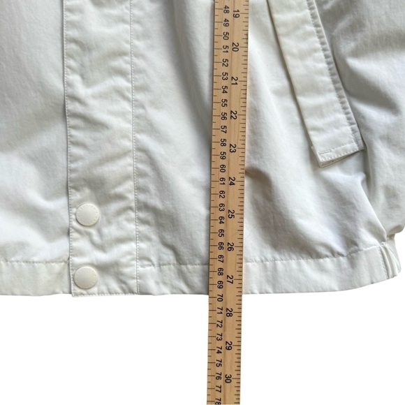 Nautica Men's Large White Sailing Windbreaker Jacket Hood Under Collar Tuck - Picture 11 of 12